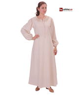 ROSELLA  Natural – Medieval Viking and Renaissance Cotton Poplin Dress